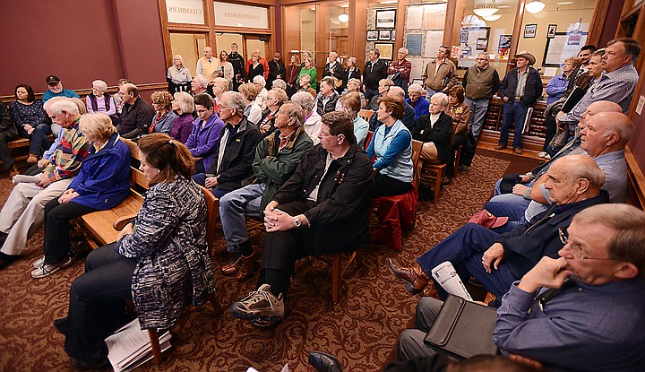 &lt;p&gt;The County Commissioners meeting was filled to standing room only at the time for public comments on Thursday, April 17, in Kalispell. In the time allotted (Brenda Ahearn/Daily Inter Lake)&lt;/p&gt;