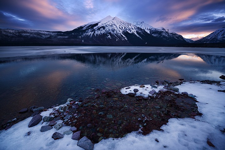 &lt;p&gt;Ice on Lake McDonald in Glacier National Park is receding as the weather warms.&lt;/p&gt;