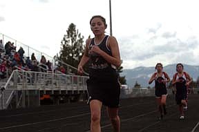 Plains junior Diamond LaDeaux won the two-mile and placed fourth in the mile last Saturday at the meet in Bigfork.