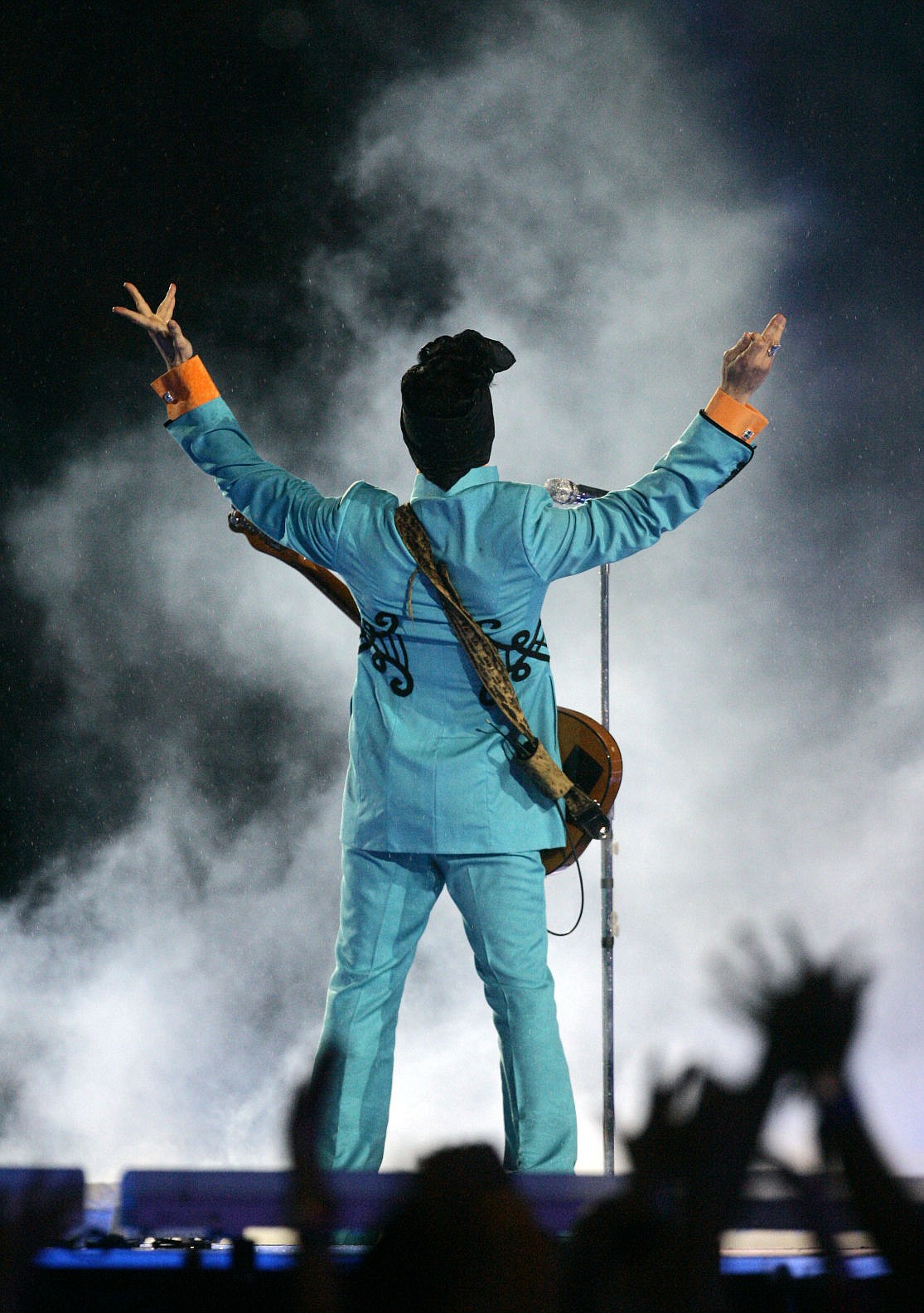 <p>FILE - In this Feb. 4, 2007 file photo, Prince performs during the halftime show at Super Bowl XLI at Dolphin Stadium in Miami. Prince's publicist has confirmed that Prince died at his home in Minnesota, Thursday, April 21, 2016. He was 57. (AP Photo/Chris Carlson, File)</p>