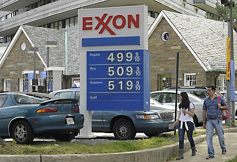 &lt;p&gt;Gas prices above five dollars a gallon are seen on a sign at a gas station in Washington, Wednesday. Oil climbed above $111 per barrel Wednesday as the dollar weakened and the government reported an unexpected drop in U.S. crude supplies.&lt;/p&gt;