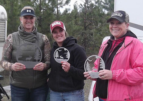 &lt;p&gt;Pictured are the top three finishers in the Women's Open at the Coeur d'Alene Bowmen's 3-D archery tournament held April 11 and 12 near Farragut State Park. From left: Shellie McCarthy, Taylor Stevens, Christy Puckett.&lt;/p&gt;