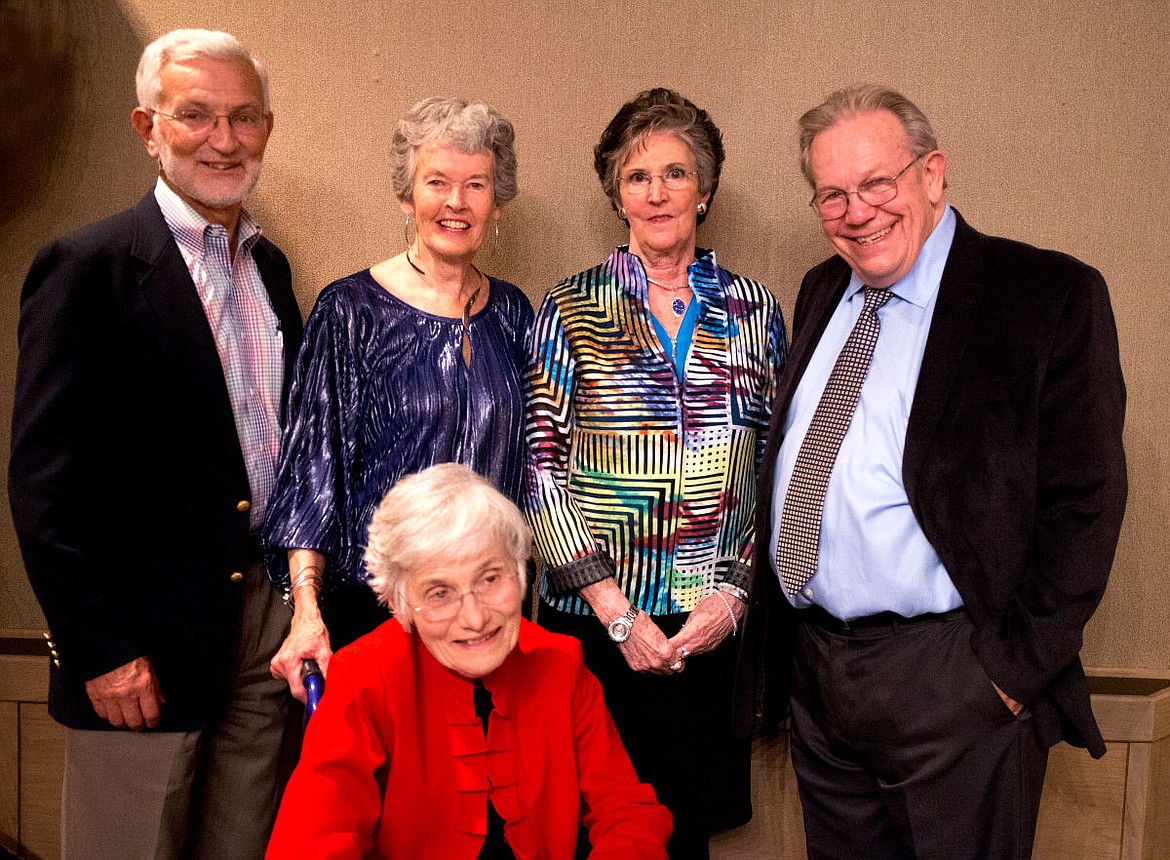 &lt;p&gt;Marilyn Shuler sits in front of, from left to right: Steve and Judy Meyer, Sandi Bloem and Norman Gissel on Friday at the Kootenai County Task Force on Human Relations' 19th annual banquet. All five were inducted into the Idaho Hall of Fame.&lt;/p&gt;