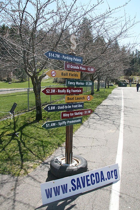 &lt;p&gt;This colorful signpost, pointing out the potential costs of the controversial McEuen project, was on display at Saturday's McEuen Field rally.&lt;/p&gt;