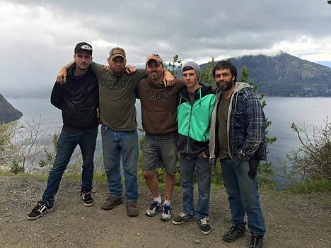 &lt;p&gt;Tom McTevia&#146;s friends and relatives climbed down the cliff where McTevia died last week to find his dog, Daisy. Pictured from left: Jaylen Reed, Troy Thompson, Rob Reed, Ryan McTevia and Chris Bess.&lt;/p&gt;