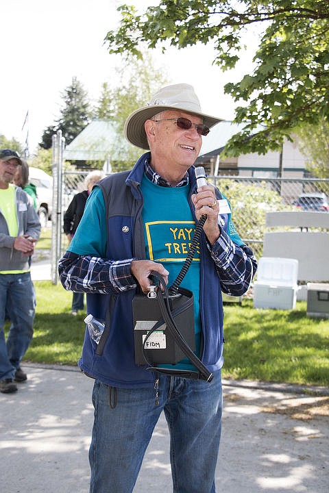 &lt;p&gt;John Schwandt, co-chair of the Kootenai County Arbor Day Committee, gives a little speech in the middle of the Arbor Day tree bagging. He said the team will have bagged 2,500 trees by the end of Monday, and the program has distributed over 69,000 seedlings.&lt;/p&gt;