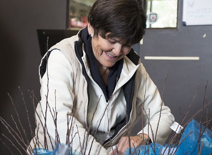 &lt;p&gt;Donna Schwandt distributes Arbor Day Stickers to the boxes of seedling that will be distributed to fourth grade classes across Kootenai County.&lt;/p&gt;