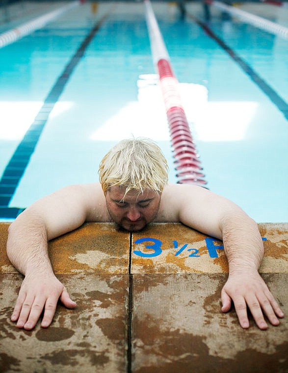 <p>Donovan Leskovec catches his breath after competing in the 100-meter swim Friday afternoon during the Special Olympics Montana Area Games at The Wave in Whitefish.</p>
<p> </p>