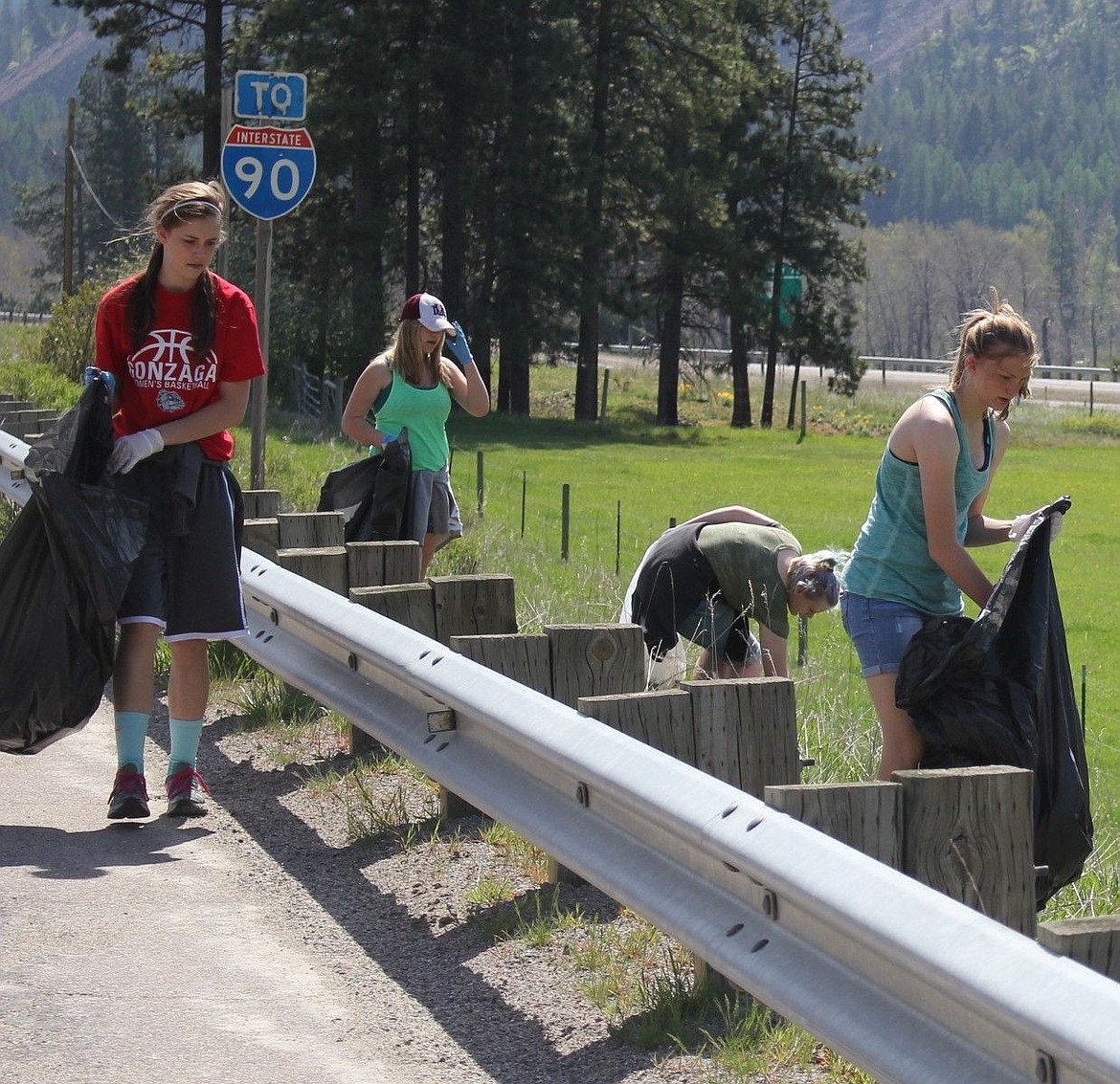 &lt;p&gt;Alberton students scoured streets and byways collecting trash as a part of Earth Day events last week. From left to right: Sam Clevenger, Savanna Gould, Eryn Odell, and Emma Baughman.&lt;/p&gt;