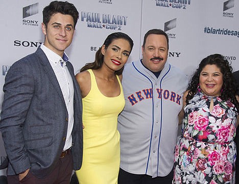 &lt;p&gt;From left, Daniella Alonso, Kevin James and Raini Rodriguez attend the premiere of &quot;Paul Blart: Mall Cop 2&quot; at AMC Loews Lincoln Square on April 11 in New York.&#160;&lt;/p&gt;