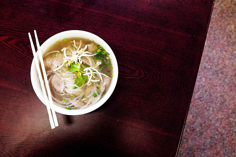 &lt;p&gt;The Pho Tai, a rice noodle sour topped with thin sliced round steak and garnished with sliced onions, basil and fresh bean sprouts. April 23, 2014 in Kalispell, Montana. (Patrick Cote/Daily Inter Lake)&lt;/p&gt;