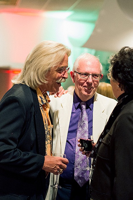 &lt;p&gt;Tony Stewart, secretary for the Kootenai County Task Force on Human Relations, center, talks with former Coeur d&#146;Alene Mayor Sandi Bloem and city councilman Woody McEvers during a social hour prior to presentations.&lt;/p&gt;