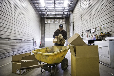 &lt;p&gt;Jay Leake sorts recyclables Monday at the City of Coeur d'Alene Street Department shop in Coeur d'Alene. Leake recently received an award for his 25 years of employment at the shop.&lt;/p&gt;