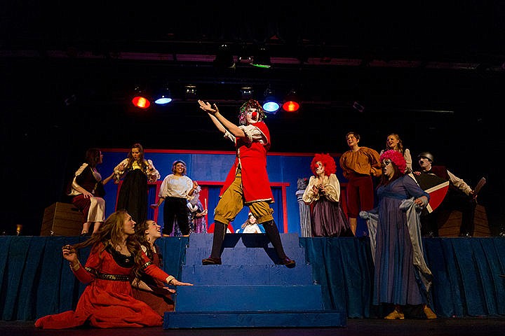 &lt;p&gt;Kelton Pemp plays his part as the MC Clown during a dress rehearsal of Coeur d&#146;Alene High School&#146;s production of &#147;Where&#146;s Charlie&#148; on Wednesday in the high school&#146;s auditorium. The play opens today and runs through May 2. For more information on show times or to purchase tickets call 769-2999 or go to www.chstheater.org.&lt;/p&gt;