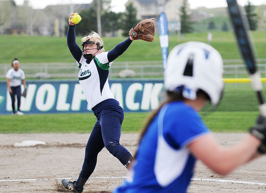 &lt;p&gt;Glacier ace Ali Williams winds up during the top of the third inning against Columbia Falls in this 2015 file photo. (Aaric Bryan/Daily Inter Lake)&lt;/p&gt;