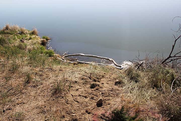 A Jeep SUV drove on the embankment and rolled into the lake behind Eddy's Restaurant in Moses Lake Wednesday morning. Two people died in the crash.