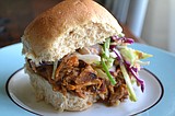 A barbecued pulled pork sandwich for summer