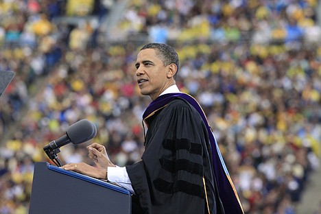 &lt;p&gt;President Barack Obama gives the commencement address at the University of Michigan in Ann Arbor, Saturday, May 1, 2010. (AP Photo/Charles Dharapak)&lt;/p&gt;