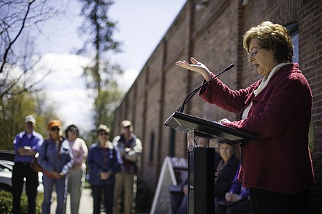 &lt;p&gt;Jackie Gedeik reads the mayor's proclamation designating May 1 as Choose Love Over Fear Day during a gathering at Human Rights Education Institute Wednesday in Coeur d'Alene.&lt;/p&gt;