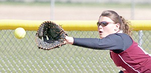 &lt;p&gt;First baseman Caitlin Johnston third out top of the fourth on a throw from shortstop Breanna Opland vs. Plains. (first of a doubleheader)&lt;/p&gt;