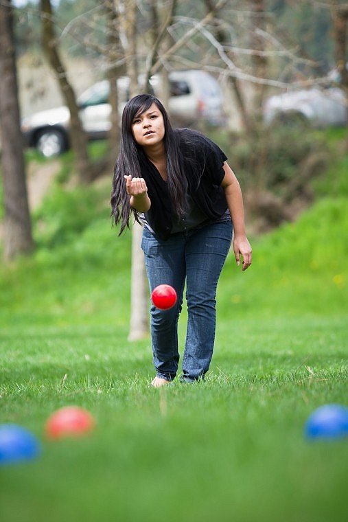 &lt;p&gt;SHAWN GUST/Press Alycia Hardy, a freshman at North Idaho College, takes her turn while playing bocce ball Monday as part of Experience the World week hosted by the college's Diversity Event Committee. There will be various activities and performances throughout the week.&lt;/p&gt;