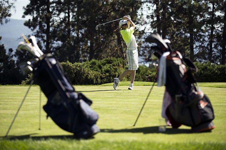 &lt;p&gt;LOREN BENOIT/Press Lakeland's Cole Tingey tees off of the third hole at the Coeur d'Alene Golf Course on Wednesday, April 20, 2016.&lt;/p&gt;