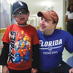 &lt;p&gt;In this April 12 photo, stem cell donor Marshal Davis, right, poses with his stem cell recipient, Jacob Kowalik, 7, at Children&#146;s Memorial Hospital in Chicago.&lt;/p&gt;