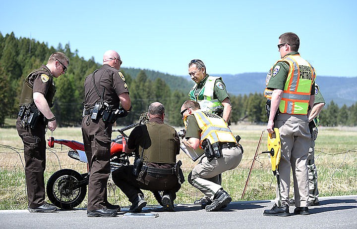 &lt;p&gt;Flathead County Sheriff's deputies and troopers from the Montana Highway Patrol investigate the scene of a fatal motorcycle accident on Monday afternoon on Rhodes Draw in West Valley. West Flathead EMS and West Valley Fire and EMS also responded to the scene. (Brenda Ahearn/Daily Inter Lake)&lt;/p&gt;