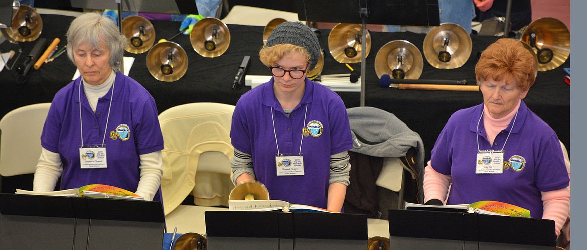 &lt;p&gt;&lt;strong&gt;Right, Genevieve Clement, Hannah Hodges and Kay Stam watch their music carefully while waiting for their turn to play.&lt;/strong&gt;&lt;/p&gt;&lt;p&gt;&lt;strong&gt;&#160;&lt;/strong&gt;&lt;/p&gt;