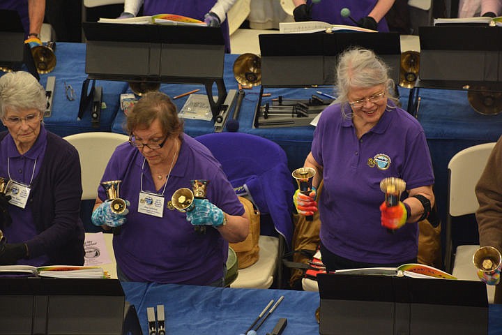 &lt;p&gt;Musicians use several instruments at once during their practice.&lt;/p&gt;&lt;p&gt;&lt;strong&gt;Left to right, Arlene Kintz, Gay Chochrane and Joyce Kackmann practice Saturday.&lt;/strong&gt;&lt;/p&gt;&lt;p&gt;&lt;strong&gt;&#160;&lt;/strong&gt;&lt;/p&gt;