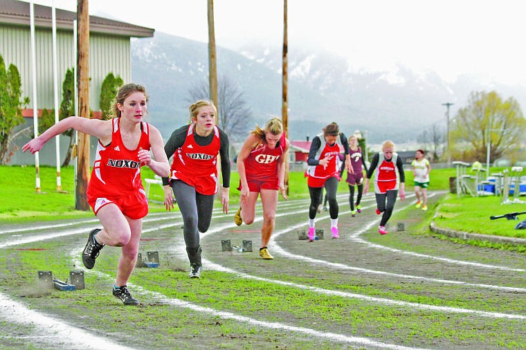 &lt;p&gt;The girls take off for the 200 meter race at the Arlee Invitational. Bethanie Ulrick placed sixth in the event with a time of 32.25.&lt;/p&gt;