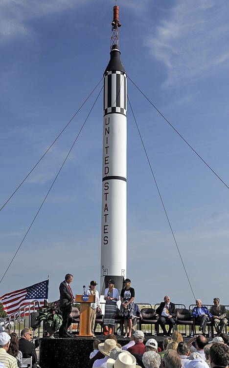 &lt;p&gt;The daughters of Alan Shepard, the first American in space, tell stories about their father during an event to celebrate the anniversary of 50 years of U.S. Human Spaceflight, in Cape Canaveral, Fla., Thursday.&lt;/p&gt;