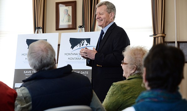 &lt;p&gt;U.S. Sen. Max Baucus, D-Mont., addresses the Kalispell Chamber of Commerce Thursday morning.&lt;/p&gt;