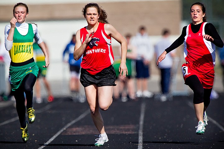 &lt;p&gt;Coeur d'Alene Charter Academy's Dominique Billingslea out paces Latecia Howell, of Lakeland high, left, and Sandpoint's Melinda VanDyk, right, during the girls 100 meter dash Thursday at the District 1 All Star Championships track and field meet in Post Falls.&lt;/p&gt;