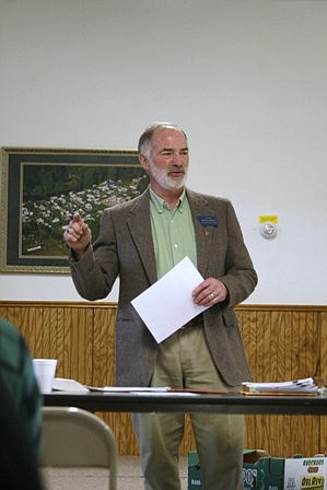 Senator Greg Hinkle had a lot to say about wolves and the diseases they carry last Friday when he spoke to a crowd at the St. Regis Community Center.