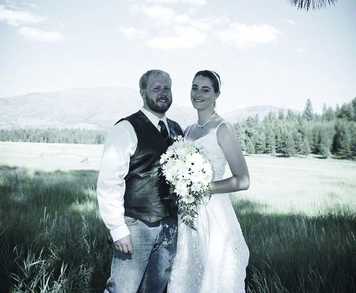 &lt;p&gt;Robin Miller&#146;s son, Jase Miller stands with his new bride Katie Petteys. Though Petteys is not a Stobie descendant, Miller is and together they decided to get married at the ranch.&lt;/p&gt;