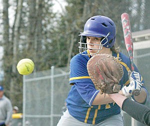 <p>Devon Gallagher lets one go by...high and outside vs. Polson April 23.</p>