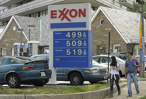 &lt;p&gt;Gas prices above five dollars a gallon are seen on a sign at a gas station in Washington, on April 20.&lt;/p&gt;