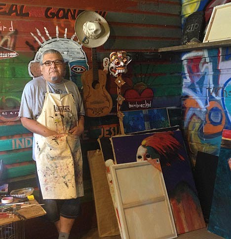 &lt;p&gt;Artist Ric Gendron poses in his studio. Gendron's work will be on display at The Art Spirit Gallery, Coeur d'Alene, through June 1.&lt;/p&gt;