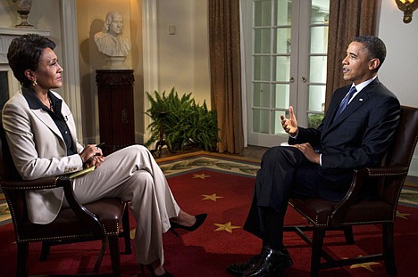 &lt;p&gt;AP Photo/The White House, Pete Souza In this photo released by The White House, President Barack Obama participates in an interview with Robin Roberts of ABC's Good Morning America, in the Cabinet Room of the White House, Wednesday. Obama declared his unequivocal support for gay marriage on Wednesday, a historic announcement that gave the polarizing social issue a more prominent role in the 2012 race for the White House.&lt;/p&gt;