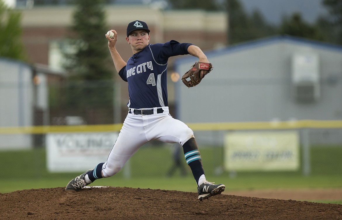 &lt;p&gt;LOREN BENOIT/Press Lake City pitcher Cody Garza delivers a pitch in the early innings of the 5A Region 1 Championship game against Post Falls. Garza recorded four strikeouts, one walk and didn't surrender a hit or run.&lt;/p&gt;