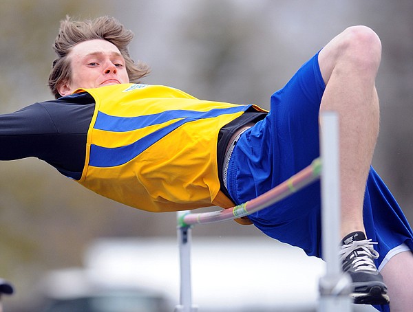 Thompson Falls' Chalis Wilson competes in the high jump on Saturday at the Archie Roe Track Meet in Kalispell.