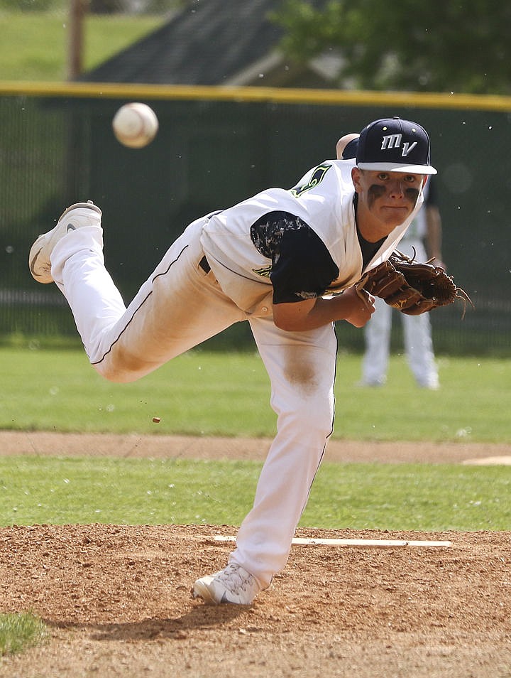 &lt;p&gt;Kade Schutzmann pitches during the Mariners' game against Kalispell Sunday afternoon in Polson.&lt;/p&gt;