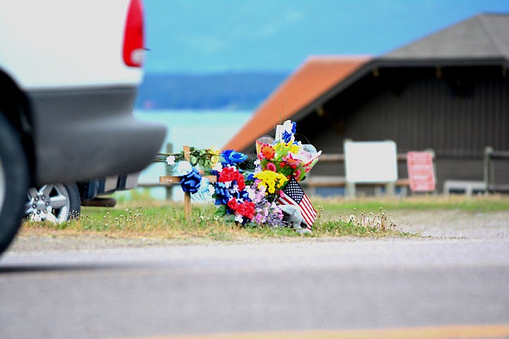 &lt;p&gt;Yvette Smiley of Polson, Roger Bordeaux's caregiver, erected a memorial alongside Hwy. 93 where he was hit on Saturday.&lt;/p&gt;