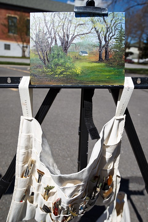 <p>The nearly finished painting that was created by Suzanne Jewell of the Coeur d'Alene Art Association.</p>