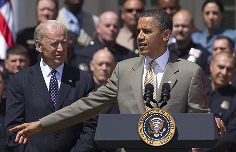 &lt;p&gt;President Barack Obama with Vice President Joe Biden, left, honors the 2012 National Association of Police Organizations TOP COPS award winners in the Rose Garden at the White House on Saturday.&lt;/p&gt;