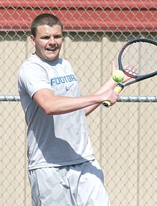 &lt;p&gt;Bruce Metz teamed with Luke Haggerty vs. Clark Fork's Javier Rebollo and Jake Aguirre at No. 1 doubles May 6.&lt;/p&gt;