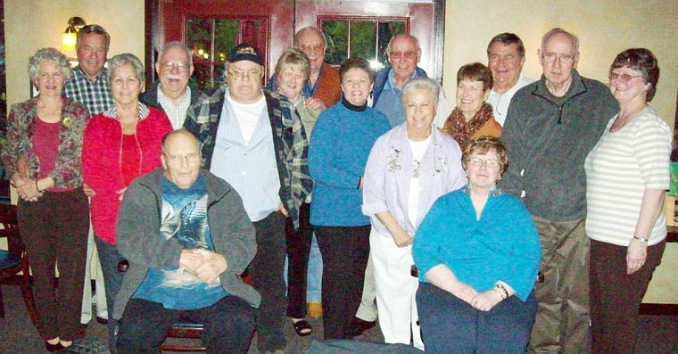 Deborah and Kenton Lewis, Carol and Russ Brazill, Ray Moss, Mickey Bailey, Paula Schilperoort, Rick Jasper, Toots Bricker, Richard Dunn, Susie Moss, Judy Dunn, Marcia and Gaylord Green, Robert and Bev Dunn gathered for their Superior High School reunion.