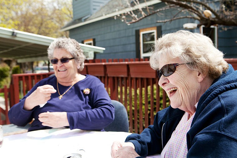 &lt;p&gt;Donna Guthrie, left, and Ora Becker laugh while discussing their childhood Thursday afternoon at Guthrie's home in Kalispell. May 8, 2014 in Kalispell, Montana. (Patrick Cote/Daily Inter Lake)&lt;/p&gt;