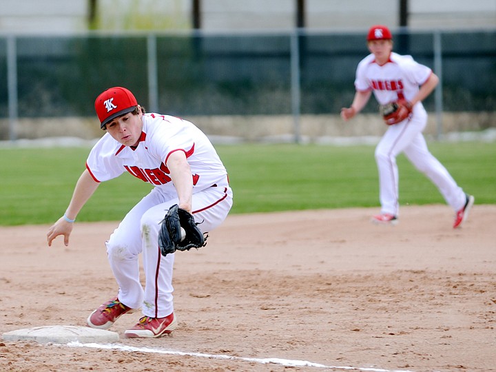 &lt;p&gt;Kalispell Lakers AA third baseman Justin Rich (11) fields the ball during Saturday&#146;s American Legion baseball game with the Mission Valley Mariners A at Griffin Field. Rich threw to first in time to get the out.&lt;/p&gt;